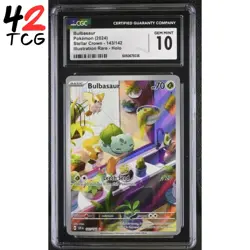 CGC Gem Mint 10 Bulbasaur 143/142 Pokemon Stellar Crown SCR EN - Image 1