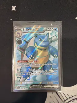 Pokemon TCG Blastoise EX Scarlet & Violet 151 Near Mint Condition 184/165 - Image 1