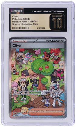 2024 Pokemon SV Paldean Fates Clive Special Illustration Rare #236 CGC PRI - Image 1