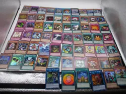 YU-GI-OH! TCG LOT OF 66 PRE-OWNED CARDS KONAMI (WITH DECK-BOX BLACK) - Image 1