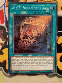 MP24-EN122 WANTED: Seeker of Sinful Spoils Secret Rare Yugioh 1st - Image 1
