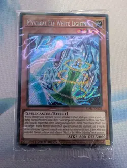 YuGiOh! Mystical Elf White Lightning LDS3-EN135 Sealed Secret Rare* - Image 1