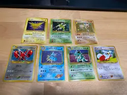 Japanese Vintage Pokemon Card Holo Rare Lot - Zapdos, Scyther, Nidoqueen - Image 1