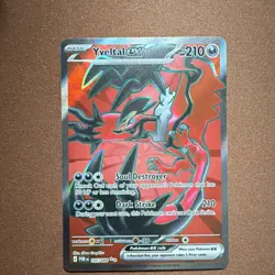 Pokemon Yveltal EX 105/088 Full Art Holo Basic 210HP TCG Card - Image 1