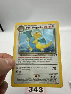 Pokemon Dark Dragonite Holo Rare TCG Card 5/82 HP - Image 3