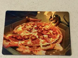 mtg Spicy Oatmeal Pizza, Art Series card TMNT - Image 1