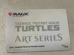 mtg Spicy Oatmeal Pizza, Art Series card TMNT - Image 2
