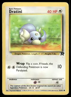 Pokemon Cards Dratini 53/82 Team Rocket WOTC Common LP - Image 1