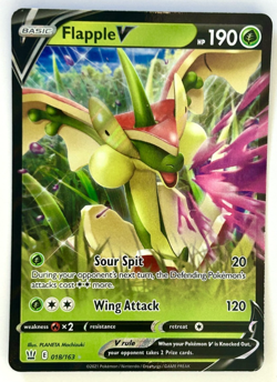 Flapple V Ultra Rare Battle Styles 018/163, NM Pokemon Card - Image 1