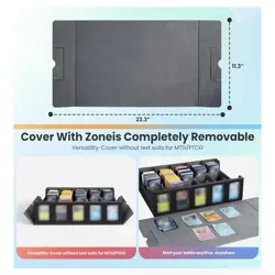 Trading Card Storage Box 5-Row PU Leather Organizer Fits 4000+ Cards - Image 2