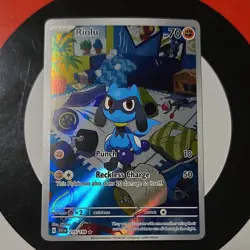 Pokemon Riolu Illustration Rare Holo 215/198 SV01 Scarlet & Violet Base Set Card - Image 1