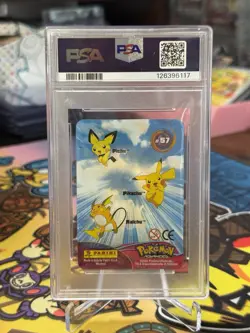 Pikachu Advanced Action Lenticular Card PSA 6 Panini Nintendo Pokemon 2004 Pichu - Image 2