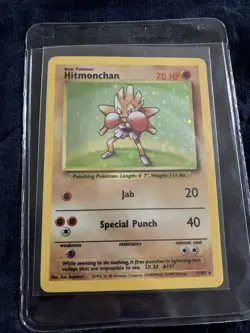 🔥Hitmonchan 007/102 Base Set Holo Rare WOTC Pokemon Single Card LP/MP - Image 5