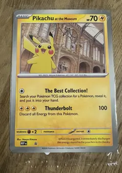Pikachu At The Museum, Pokemon X Natural History Museum Jumbo Promo Card sealed - Image 1