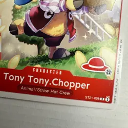 One piece card, Tony Tony.Chopper ST21-008 C, red straw hat logo 23, kito - Image 2