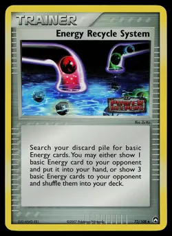 Pokemon Card - Energy Recycle System Power Keepers 73/108 Reverse Holo Stamped - Image 1