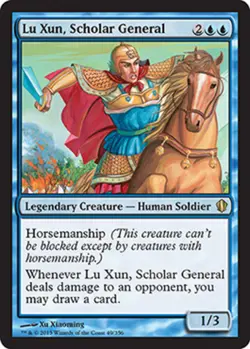 4x Lu Xun, Scholar General NM-Mint, English Commander 2013 MTG Magic - Image 1