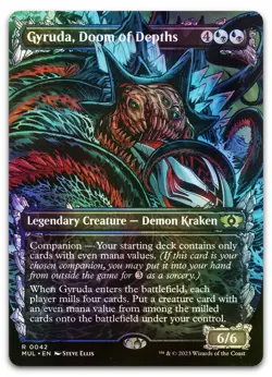 Gyruda, Doom of Depths #42 (Foil) (NM) March of the Machine MUL Magic MTG - Image 1