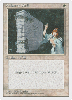 Animate Wall (MP) Fourth Edition 4ED Magic MTG - Image 1