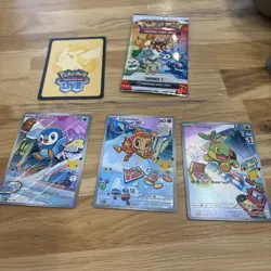 Pokemon First Partner Series 1 Illustration Piplup, Chimchar & Tirtwig promo new - Image 1