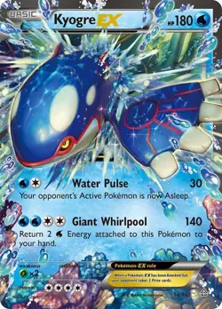 Pokemon TCG - Kyogre EX - 54/160 - Ultra Rare Holo XY Primal Clash [Heavy Play] - Image 1