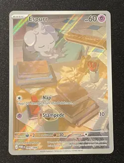 Espurr 095/088 Perfect Order Illustration Rare Pokemon TCG Card Near Mint NM - Image 1
