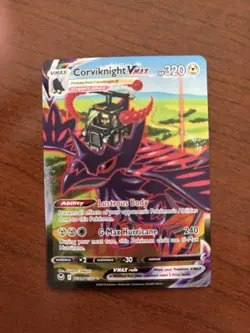 Pokemon Corviknight VMAX Ultra Rare Holo Silver Tempest TG19/TG30 320 HP - Image 1
