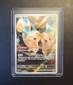 Pachirisu 208/198 IR Illustration Rare Holo Pokemon 2023 Scarlet & Violet NM - Image 1
