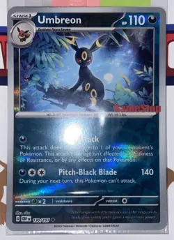 Pokemon 2023 Umbreon - (GameStop Exclusive) 130/197 Obsidian Flames Promo SEALED - Image 1