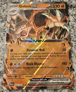 2023 POKEMON TCG GOLEM EX 76 SCARLET & VIOLET 151 DOUBLE RARE HOLO NM - Image 1