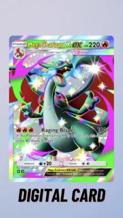 Pokemon TCG Pocket - Mega Charizard EX Shiny 2 ⭐⭐, Mega Shine - Digital - Image 1