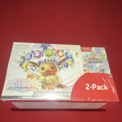 Pokemon Scarlet & Violet Prismatic Evolutions Elite Trainer Box 2-Pack - Image 1
