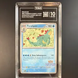 POKEMON FERALIGATR 213 SV PROMO TAG 10 2025 ILLUSTRATION STAGE 2 HP 180 - Image 1