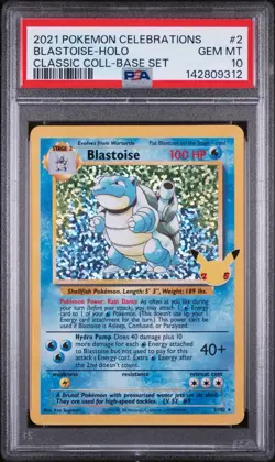 2021 Pokemon Celebrations Classic Collection #2 BLASTOISE-HOLO PSA 10 GEM MINT - Image 1