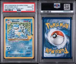 2021 Pokemon Celebrations Classic Collection #2 BLASTOISE-HOLO PSA 10 GEM MINT - Image 3
