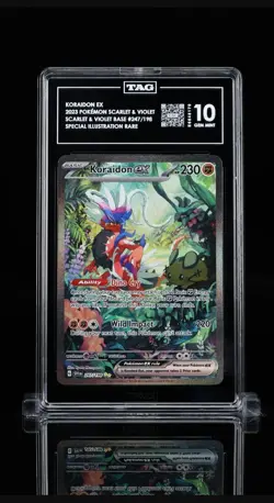 Pokemon Koraidon ex 247/198 Scarlet & Violet Base Set SIR TAG 10 Gem Mint - Image 1