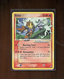 2005 EX Unseen Forces GOLD STAR Shiny Entei Holo Foil Rare 113/115 Pokemon - Image 1