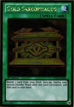 Yugioh Gold Sarcophagus PGLD-EN068 Ultra Rare 1st Ed NM - Image 1