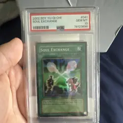 Yu-Gi-Oh! Soul Exchange SDY-041 Super Rare PSA 10 Starter Deck Yugi 2002 POP 8 - Image 1