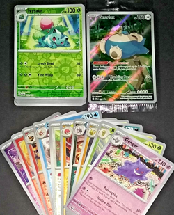 POKEMON SCARLET & VIOLET 151 LOT - SNORLAX PROMO (SEALED) + 50 REVERSE HOLOS - Image 1