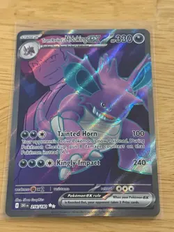 Team Rocket's Nidoking ex ⭐ 216/182 Holo Ultra Rare Destined Rivals Pokemon - Image 1