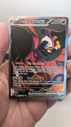 Pokemon TCG #092/064 Fezandipiti EX Shrouded Fable SIR Holo Rare Fill Art NM - Image 3