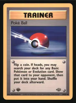 Poke Ball 64/64 Common Jungle Pokemon 1st Edition Near Mint - Image 1