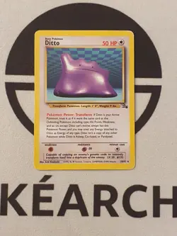 Pokemon Karte Ditto 18/62 Fossil Set Pokemon Original TCG 1999 Vintage - Image 1