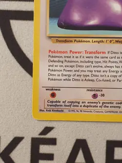 Pokemon Karte Ditto 18/62 Fossil Set Pokemon Original TCG 1999 Vintage - Image 5