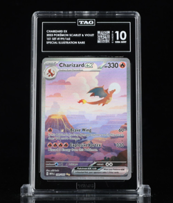 Charizard EX 199/165 Pokemon TCG Scarlet & Violet Mew EN 151 SIR TAG 10 - Image 1