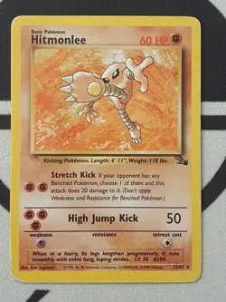 Pokemon Karte Kicklee 22/62 Fossil Set Pokemon Original TCG 1999 Vintage - Image 2