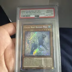 Konami Yu-Gi-Oh! Glacial Beast Blizzard Wolf BLAR-EN031 PSA 10 1st Ed 2020 POP 2 - Image 1
