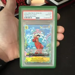 Namco Monkey.D.Luffy Two Legends Treasure Rare Foil OP07-109 PSA 10 - Image 1