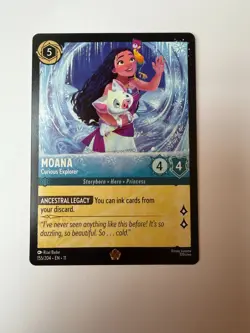 Disney Lorcana Winterspell Moana Curious Explorer 155/204 EN Near Mint - Image 1